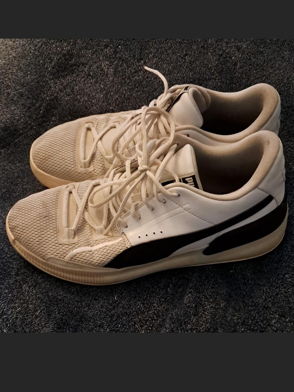 Puma White and Black Men's Sneakers